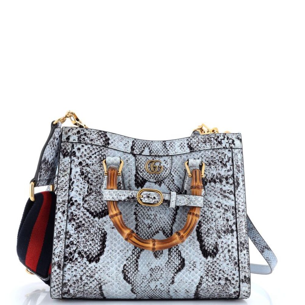 Gucci Python Diana Medium Bamboo Shoulder Bag